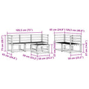 vidaXL Kültéri kanapé szett 6 pcs Fehér 59 x 59 x 37 cm Tömör Akácfa