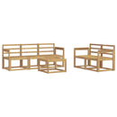 vidaXL Kültéri kanapé szett 6 pcs Fehér 59 x 59 x 37 cm Tömör Akácfa