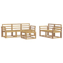 vidaXL Kültéri kanapé szett 6 pcs Fehér 59 x 59 x 37 cm Tömör Akácfa