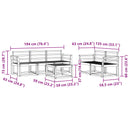 vidaXL Kültéri kanapé szett 6 pcs Fehér 59 x 59 x 37 cm Tömör Akácfa