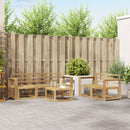 vidaXL Kültéri kanapé szett 6 pcs Fehér 59 x 59 x 37 cm Tömör Akácfa