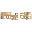 vidaXL Kültéri kanapé szett 6 pcs Fehér 59 x 59 x 37 cm Tömör Akácfa