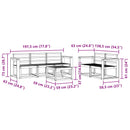 vidaXL Kültéri kanapé szett 6 pcs Fehér 59 x 59 x 37 cm Tömör Akácfa