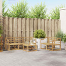 vidaXL Kültéri kanapé szett 6 pcs Fehér 59 x 59 x 37 cm Tömör Akácfa