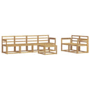 vidaXL Kültéri kanapé szett 7 pcs Fehér 59 x 59 x 37 cm Tömör Akácfa