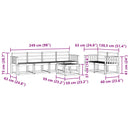 vidaXL Kültéri kanapé szett 7 pcs Fehér 59 x 59 x 37 cm Tömör Akácfa