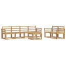 vidaXL Kültéri kanapé szett 7 pcs Fehér 59 x 59 x 37 cm Tömör Akácfa
