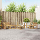 vidaXL Kültéri kanapé szett 7 pcs Fehér 59 x 59 x 37 cm Tömör Akácfa