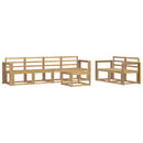 vidaXL Kültéri kanapé szett 7 pcs Fehér 59 x 59 x 37 cm Tömör Akácfa