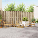 vidaXL Kültéri kanapé szett 7 pcs Fehér 59 x 59 x 37 cm Tömör Akácfa