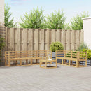 vidaXL Kültéri kanapé szett 8 pcs Fehér 59 x 59 x 37 cm Tömör Akácfa