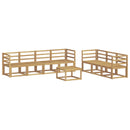 vidaXL Kültéri kanapé szett 8 pcs Fehér 59 x 59 x 37 cm Tömör Akácfa