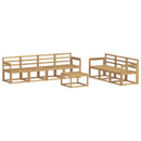 vidaXL Kültéri kanapé szett 8 pcs Fehér 59 x 59 x 37 cm Tömör Akácfa