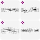 vidaXL Kültéri kanapé szett 8 pcs Fehér 59 x 59 x 37 cm Tömör Akácfa
