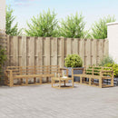 vidaXL Kültéri kanapé szett 8 pcs Fehér 59 x 59 x 37 cm Tömör Akácfa