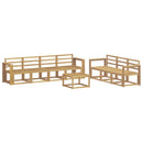 vidaXL Kültéri kanapé szett 8 pcs Fehér 59 x 59 x 37 cm Tömör Akácfa
