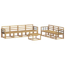 vidaXL Kültéri kanapé szett 8 pcs Fehér 59 x 59 x 37 cm Tömör Akácfa