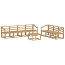 vidaXL Kültéri kanapé szett 8 pcs Fehér 59 x 59 x 37 cm Tömör Akácfa