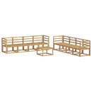 vidaXL Kültéri kanapé szett 9 pcs Fehér 59 x 59 x 37 cm Tömör Akácfa