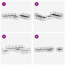 vidaXL Kültéri kanapé szett 9 pcs Fehér 59 x 59 x 37 cm Tömör Akácfa