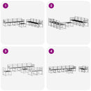vidaXL Kültéri kanapé szett 9 pcs Fehér 59 x 59 x 37 cm Tömör Akácfa