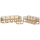 vidaXL Kültéri kanapé szett 9 pcs Fehér 59 x 59 x 37 cm Tömör Akácfa