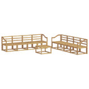 vidaXL Kültéri kanapé szett 9 pcs Fehér 59 x 59 x 37 cm Tömör Akácfa