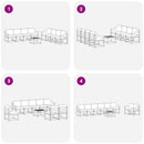 vidaXL Kültéri kanapé szett párnával 9 pcs Fehér és Antracitszürke