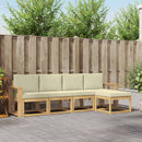 vidaXL Kültéri kanapé szett párnával 5 pcs Fehér és Krém színű