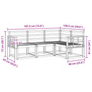 vidaXL Kültéri kanapé szett 4 pcs Fehér 187,5 x 128,5 x 73 cm