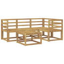 vidaXL Kültéri kanapé szett 5 pcs Fehér 59 x 59 x 37 cm Tömör Akácfa