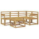 vidaXL Kültéri kanapé szett 5 pcs Fehér 59 x 59 x 37 cm Tömör Akácfa