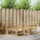 vidaXL Kültéri kanapé szett 5 pcs Fehér 59 x 59 x 37 cm Tömör Akácfa