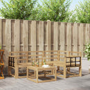 vidaXL Kültéri kanapé szett 5 pcs Fehér 59 x 59 x 37 cm Tömör Akácfa