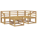 vidaXL Kültéri kanapé szett 5 pcs Fehér 59 x 59 x 37 cm Tömör Akácfa