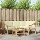 vidaXL Kültéri kanapé szett 5 db Fehér és Krém színű