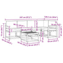vidaXL Kültéri kanapé szett 6 db Fehér és Bézs Tömör Akácfa