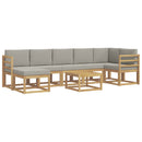vidaXL Kültéri kanapé szett párnával 8 pcs Fehér és Világosszürke