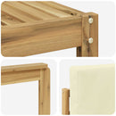 vidaXL Kültéri kanapé szett 6 db Fehér és Krém színű Poliészter