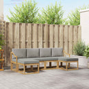 vidaXL Kültéri kanapé szett párnával 6 pcs Fehér és Világosszürke