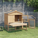 vidaXL Tyúkház Barna 150 x 60 x 89 cm