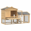 vidaXL Tyúkház Barna 150 x 60 x 89 cm