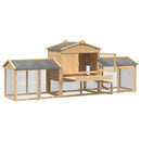 vidaXL Tyúkház Barna 225 x 60 x 89 cm