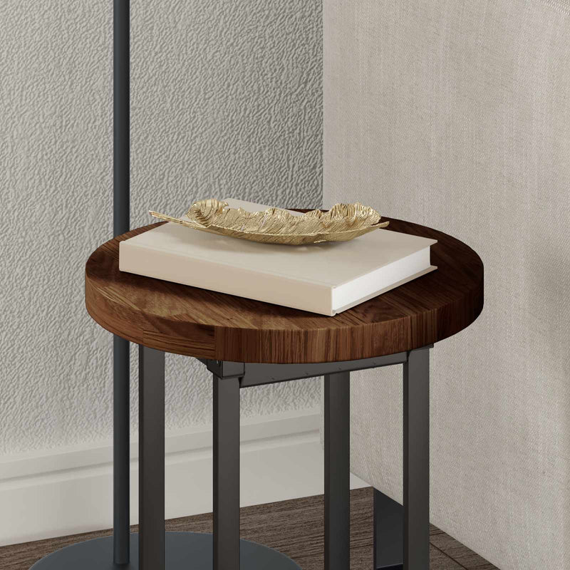 vidaXL Asztallap Világosbarna Ø 30 x 2.5 cm Masszív tölgyfa