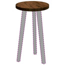 vidaXL Asztallap Világosbarna Ø 30 x 2.5 cm Masszív tölgyfa