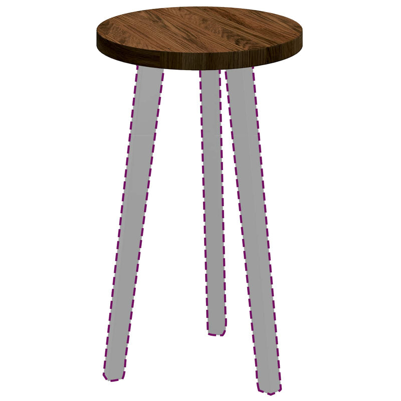 vidaXL Asztallap Világosbarna Ø 30 x 2.5 cm Masszív tölgyfa