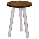 vidaXL Asztallap Világosbarna Ø 40 x 2.5 cm Masszív tölgyfa