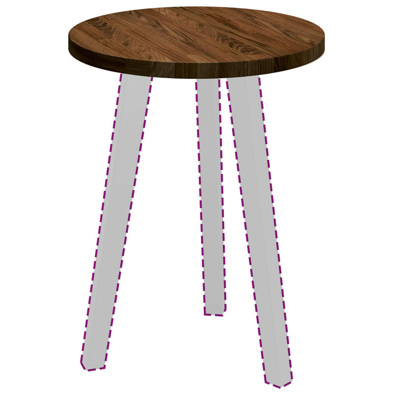 vidaXL Asztallap Világosbarna Ø 40 x 2.5 cm Masszív tölgyfa