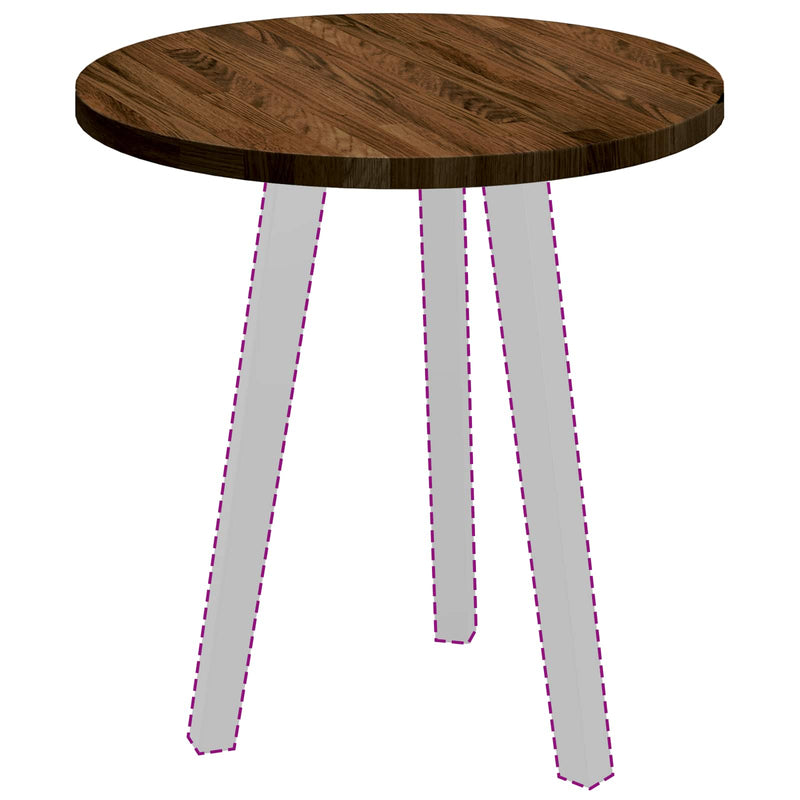 vidaXL Asztallap Világosbarna Ø 50 x 2.5 cm Masszív tölgyfa