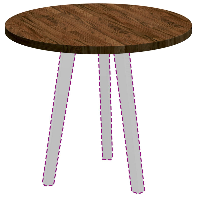 vidaXL Asztallap Világosbarna Ø 60 x 2.5 cm Masszív tölgyfa